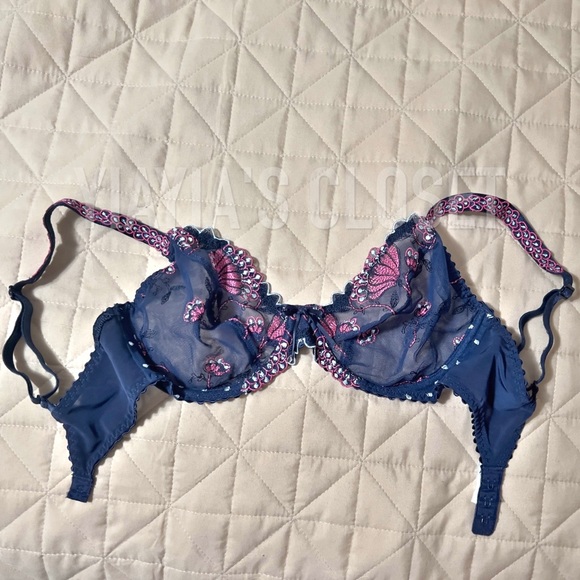 Prima Donna 30D Eden Luxury Balcony Vintage Bra 0162514 in Blue Paradise - Picture 5 of 16